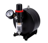 Luocute Mini Tanque de Aire 0.98L 10 Bar Hierro Reforzado | Entrada y Salida de 1/8 Pulgada, Almacenamiento de Aire Comprimido para Bombas de Vacío, Bombas de Inflado, Proyectos de