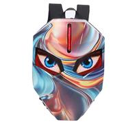 Luocute Mochila LED, 19.5 X 15 X 7.9in Bag Portátiles de Motocicleta Mada de Montaña, Concha Dura Bolsas de Equipaje LED LED Casco de Alta Capacidad, Pantalla Programable de Resolución