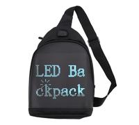 Luocute Mochila Led de Led de Pantalla Programable, Mochila de de Viaje de Control de Aplicaciones con Correa Ajustable, Compatible con Paquete de Energía, para Viajar, Publicidad,