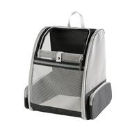 Luocute Mochila Porta Mascotas, Ventana de Burbujas con Malla de PVC para Animales Pequeños Que Pesan hasta 17 Libras, Almohadilla Acogedora Extraíble y Hebilla en el Pecho para Viajes (Black)