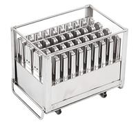 Luocute Molde para Helado de Acero Inoxidable, Juego de 6 Piezas de Metal de Calidad Alimentaria 304 con Soporte para Helado Casero de Leche y Frutas