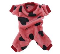 Luocute Mono de Felpa para Dog, Pijama Suave y Cálido para Cachorros, Mono de 4 Patas con Cintura Elástica y Abdomen Abierto para Dog. Pequeños como Caniches, Chihuahuas, Pomerania (S)