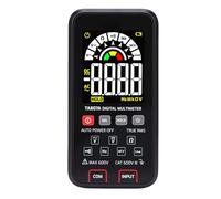 Luocute Multímetros Digitales, Probador Eléctrico de Rango Automático con Pantalla a Color, Mide la Continuidad de la Frecuencia de la Resistencia de la Corriente del Voltaje CA CC, para