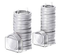 Luocute Organizador de Tapas para Tarros Mason, Paquete de 2, Soporte Acrílico para Tapas de Conservas con Estante de Almacenamiento para de Boca Regular y Ancha, Organización de