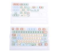 Luocute Panda KeyCaps 112 Keys, PBT Lindo Dibujos Animados de Teclas Panda Panda Diseño Ergonómico, Compatible con 61-108 Teclado Mecánico de Teclas 61 64 71 78 84 87 96 98 104 108 Diseño