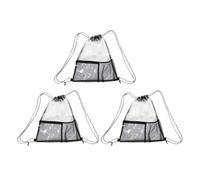 Luocute Paquete de 3 Mochilas Transparentes con Cordón, Mochila Transparente EVA con Bolsillo Frontal para Estadio, Concierto, Viaje, Gimnasio, Playa