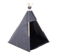 Luocute para Mascotas, Cama Interior Plegable para Perros y Gatos con Cojín, Diseño Moderno de Fieltro Gris