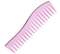 Luocute Peine de Dientes Anchos, Peine Desenredante Resistente Al Calor sin para Cabello Seco y Húmedo, de Peinado de champú de Salón Grande con Dientes Anchos y Lisos para Hombres Mujeres (rosa