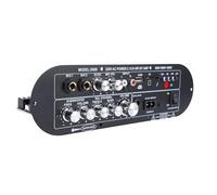 Luocute Placa Amplificadora de 2.1 Canales, 50 W Izquierda Derecha 100 W Subwoofer Módulo Amplificador de Audio HiFi con Entrada BT AUX USB FM Mic, Control de Graves y Agudos para (Enchufe de la UE)
