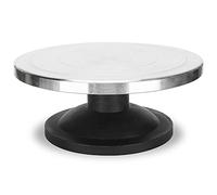 Luocute Plato Giratorio Grande para Cerámica, 12 Pulgadas de Diámetro | Rueda para Esculpir con Rodamientos de Bolas, Base de Goma Antideslizante, para Decoración de Pasteles y Modelado de Arcilla