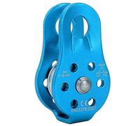 Luocute Polea de Escalada de Alta Resistencia 26KN, Bloque de Polea de Cuerda, Giratoria con Aleación de Aluminio, Antioxidante para Transporte de Escalada de Cuerda de 12 Mm (BLUE)
