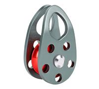 Luocute Polea de Rodamiento de Placa Fija, Polea de Aleación de Aluminio Mg para Enganche que Tiende Aparejo de Escalada Acarreo hacia Arriba, 22KN hacia Abajo Doble 11KN