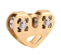 Luocute Polea de Tirolina de 30 KN, Poleas de Escalada, Kit de Carro Doble en Tándem de Tirolina para Cable y Cuerda de Alta Resistencia para Cable, Rescate, Escalada, Transporte, Patio