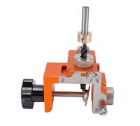 Luocute Posicionador de Taladro de Doble Orificio, Plantilla de Guía de Taladro de Carpintería Ajustable para Tablero de 15-25 Mm de Espesor, con Bujes de Acero Inoxidable de 8 Mm y 10