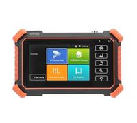 Luocute Probador de Cámara IP de Seguridad, Pantalla Táctil IPS de 4 Pulgadas 8K 32MP IP CCTV Tester con PoE WiFi H.265+ para Pruebas de Cámara de Red Analógica TVI (Enchufe Europeo de 100 a 240 V.)