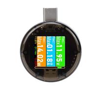 Luocute Probador USB C, Medidor de Potencia de Corriente de Voltaje de Control Táctil Multímetro Digital con Protocolos PD3.2 QC3.0 SCP AFC, para Cargadores Bancos de Energía Cables de