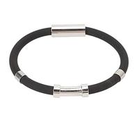 Luocute Pulsera Antiestática, Pulsera de Silicona para Eliminar la Estática Corporal, Mejorar el Sueño, Reducir la Inflamación con 4 Anillos para Deportes, Regalo de Invierno (BLACK)