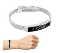Luocute Pulsera Inteligente de Actividad Física, Monitor de Salud Bluetooth 5.3 con Aplicación para e iOS, Resistente Al Agua para Nadar y Correr, Ligera (16,5 G,6 mm), Múltiples Modos (Silver)
