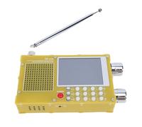 Luocute Radio Portátil de Banda Completa, Corta Am FM MW SW con Batería RDS 5000mAh LCD Táctil de 2,8 Pulgadas (Yellow)