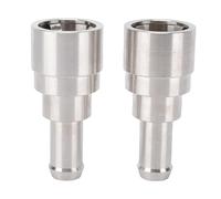 Luocute Reemplazo del Conector de la Manguera del Refrigerante, Conector del Calentador HVAC a Prueba de Fugas de Acero Inoxidable con Abrazaderas y Juntas Tóricas Integradas