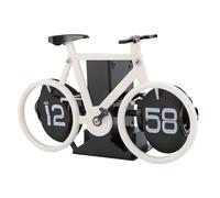 Luocute Reloj Digital Retro con Tapa, Innovador Diseño de Giro de Página de Bicicleta, Reloj de Escritorio Mecánico con Ajuste Automático de Tiempo, para Oficina, Estudio, Decoración