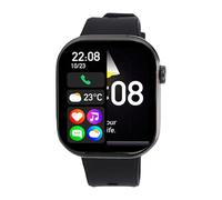 Luocute Reloj Inteligente con Auriculares , Reloj Deportivo de Pantalla Táctil HD de 2.02 "con Despertador de Pronóstico Meteorológico de Llamadas, Reloj y Auriculares con Largo Espera (Negro