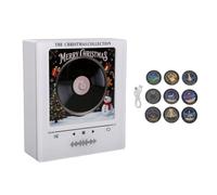 Luocute Reproductor de Música Magnético para Nevera con 9 Discos y 256 MB | Batería Incorporada de 400 MAh, Volumen Ajustable, Luz Nocturna LED, Graba Mensajes de Voz, Compatible con Superficies