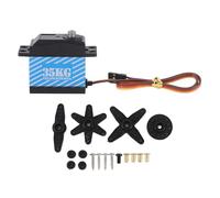 Luocute Servo de Cabrestante RC, Servo Digital a Prueba de Agua con 4 Brazos de Apariencia Diferente, para 1/10 RC Crawler Car Robot Boat Actualizaciones de Piezas (Blue)