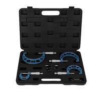 Luocute Set de Micrómetro 4pcs, Maquinista de 0-4 Pulgadas Fuera de la Herramienta de Medición de Micrómetro, Ultra Precisión de 0.0001 Pulgadas de Herramientas de Maquinista