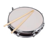 Luocute Snare Drum Set, Drum Stricks de Alumno de Acero Inoxidable Súper Delgada de 14 Pulgadas con Baquetas, Adecuado para el Rendimiento de la Práctica para Principiantes (WINE RED)