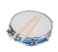 Luocute Snare Drum Set, Drum Stricks de Alumno de Acero Inoxidable Súper Delgada de 14 Pulgadas con Baquetas, Adecuado para el Rendimiento de la Práctica para Principiantes (BLUE)