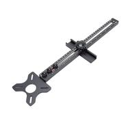 Luocute Soporte de Ranura de Fresado de Enrutador, Plantilla de Corte Circular de Enrutador Multifuncional de Aleación de Aluminio para Carpintería, con Punzón Central Automático y