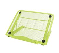 Luocute Soporte para Computadora Portátil de Malla Metálica, Elevador Ventilado Plegable Ajustable de 6 Niveles para Computadoras Portátiles, Tabletas, Tableros de Dibujo (Green)