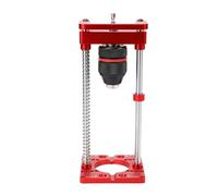 Luocute Soporte para Taladro Manual, Soporte de Fijación de Aleación de Aluminio con Localizador de Orificios de Bisagra de 35 Mm, Eje Cónico con Portabrocas con Llave para Carpintería,