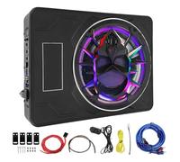 Luocute Subwoofer de Sonido para Automóvil de 800 W, Subwoofer Activo para Automóvil de 10 Pulgadas Debajo del Asiento, Amplificador Incorporado, Potencia Máxima de 800 W, Luces Azules y (Colorful)
