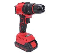 Luocute Taladro Inalámbrico, Motor sin Escobillas con 2 Baterías de 1300 MAh, 25 + 1 Ajustes de Torsión, Portabrocas sin Llave de 3/8 Pulgadas para Reparación de Vehículos de Carpintería (Enchufe de