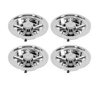 Luocute Tapacubos para Carrito de, Tapacubos Cromados de 8 Pulgadas, Juego de 4 Broches, para Carrito de, Cubiertas para Ruedas, Ajuste Universal, Resistentes a la
