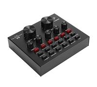 Luocute Tarjeta de Sonido en, 7 Métodos de Conexión Cambiador de Voz Soporte BT Computadora para Teléfono Móvil con 112 Efectos de Sonido Eléctricos 18 para Transmisión en Grabación