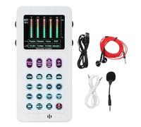 Luocute Tarjeta de Sonido Portátil con Cambiador de Voz, Tarjeta de Sonido con de Voz Bluetooth con 8 Efectos, Ajuste de Tono de 10 Niveles, para PC, Teléfono, Computadora Portátil y