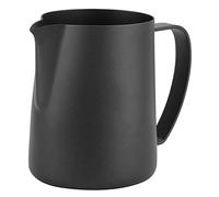 Luocute Taza de café con Leche, Taza de Espuma de Leche Negra Mate de Acero Inoxidable 304, Jarra de café con Pico de águila, de Espuma con Diseño de Boca de Cuerpo Integrado para Uso en Casa,