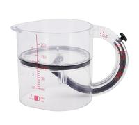 Luocute Taza Medidora Ajustable 4 en 1, Herramienta de Cocina Multifuncional que Ahorra Espacio con Base de Sellado Estilo Raspador para Hornear Ingredientes Líquidos e Secos