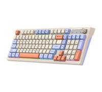 Luocute Teclado Mecánico Inalámbrico, Diseño Ultradelgado de 98 Teclas con Retroiluminación Ajustable, Conexión Inalámbrica Bluetooth 2.4G, Batería Recargable, para PC, Portátil, Juegos, (Blue)