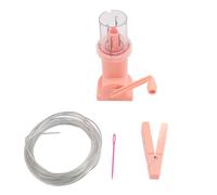 Luocute Tejedor de Carrete de Mano, Herramienta de Tejer Easy Weaver, Dispositivo de Tejido Manual para el Hogar con Clip, Mini Máquina de Coser para Manualidades, Suéteres, Pulseras, (PINK)