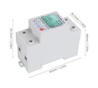 Luocute Temporizador de Medidor Inteligente WiFi Compatible con Control de Aplicación Remota Tuya, Disyuntor Multifuncional 1PH 63A con Pantalla LCD Retroiluminada