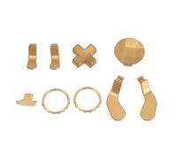 Luocute Thumbsticks de Metal para Controlador Series 2, Kit de Piezas de Repuesto 15 en 1 con 6 Cubiertas Basculantes y 4 Lengüetas de Extracción, para Controlador Central Series 2 (GOLD)