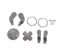 Luocute Thumbsticks de Metal para Controlador Series 2, Kit de Piezas de Repuesto 15 en 1 con 6 Cubiertas Basculantes y 4 Lengüetas de Extracción, para Controlador Central Series 2 (SILVER)