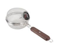 Luocute Toaster de Grano de café, Herramienta de Tostado de Acero Inoxidable, Práctica Herramienta de Tostador de Granos de café con Termómetro para Hornear Al Aire Libre en el Hogar,