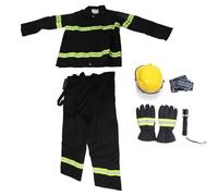 Luocute Traje de Trabajo Ignífugo de 5 Piezas, Ropa de Seguridad de Alta Visibilidad a Prueba de Fuego con Cinta Reflectante, para Construcción Industrial y Trabajos Peligrosos (XXL)