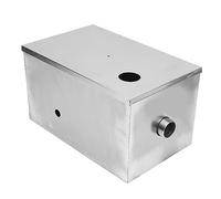 Luocute Trampa de Grasa, 400x250x230 Mm Filtración de 3 Niveles Trampa de Grasa de Cocina de 4 GPM, Interceptor de Cocina de Acero Inoxidable, Interceptor de Residuos con Anillo de Sellado de Goma