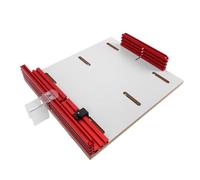 Luocute Trineo Transversal para Sierra de Mesa para Ranura de Inglete de | Riel de Aluminio Ajustable, Tope Compuesto que Evita Daños en la Hoja, Se Adapta a la Mayoría de las Sierras, Maneja Tablas